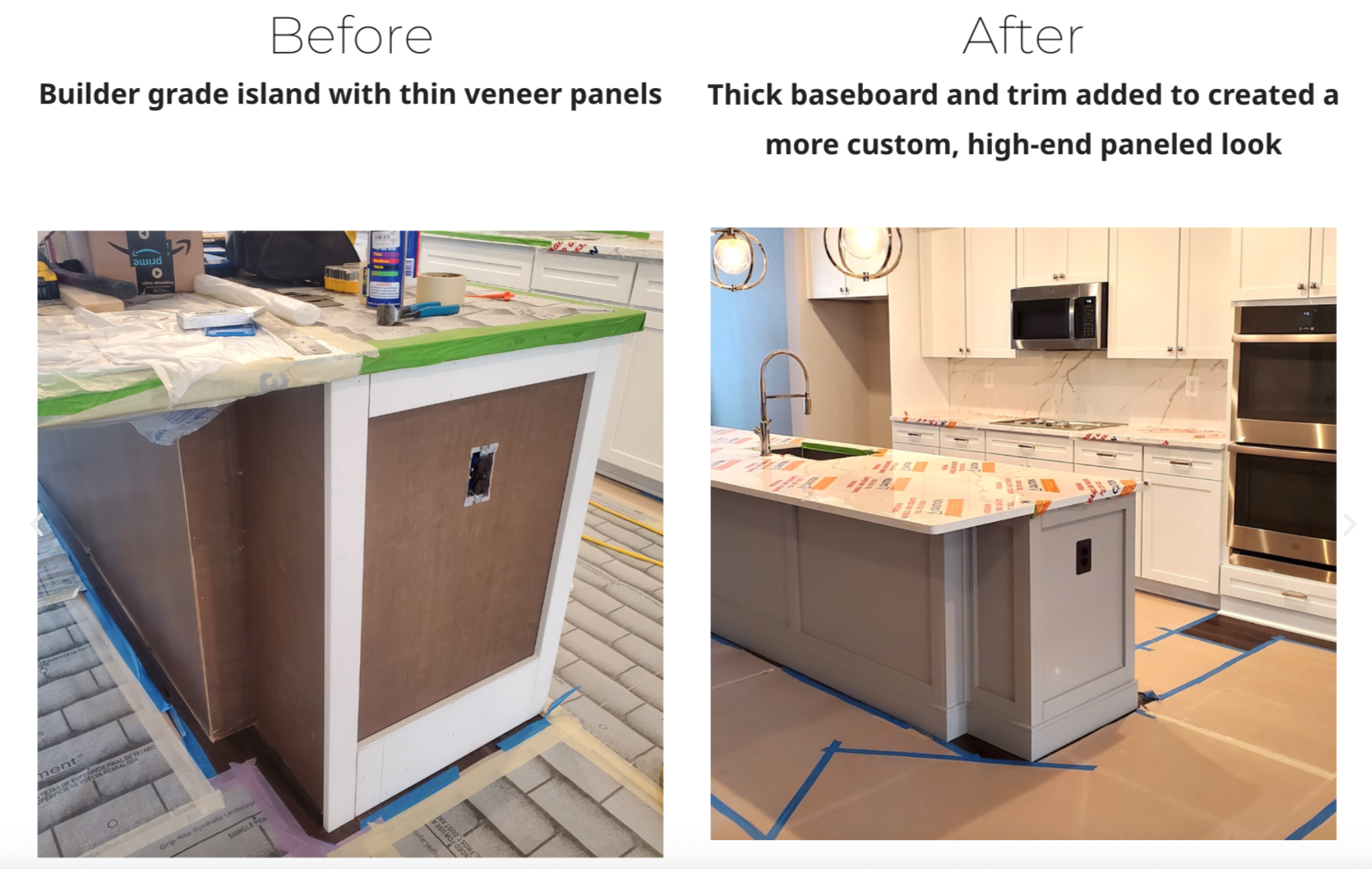 builder grade panel end remod